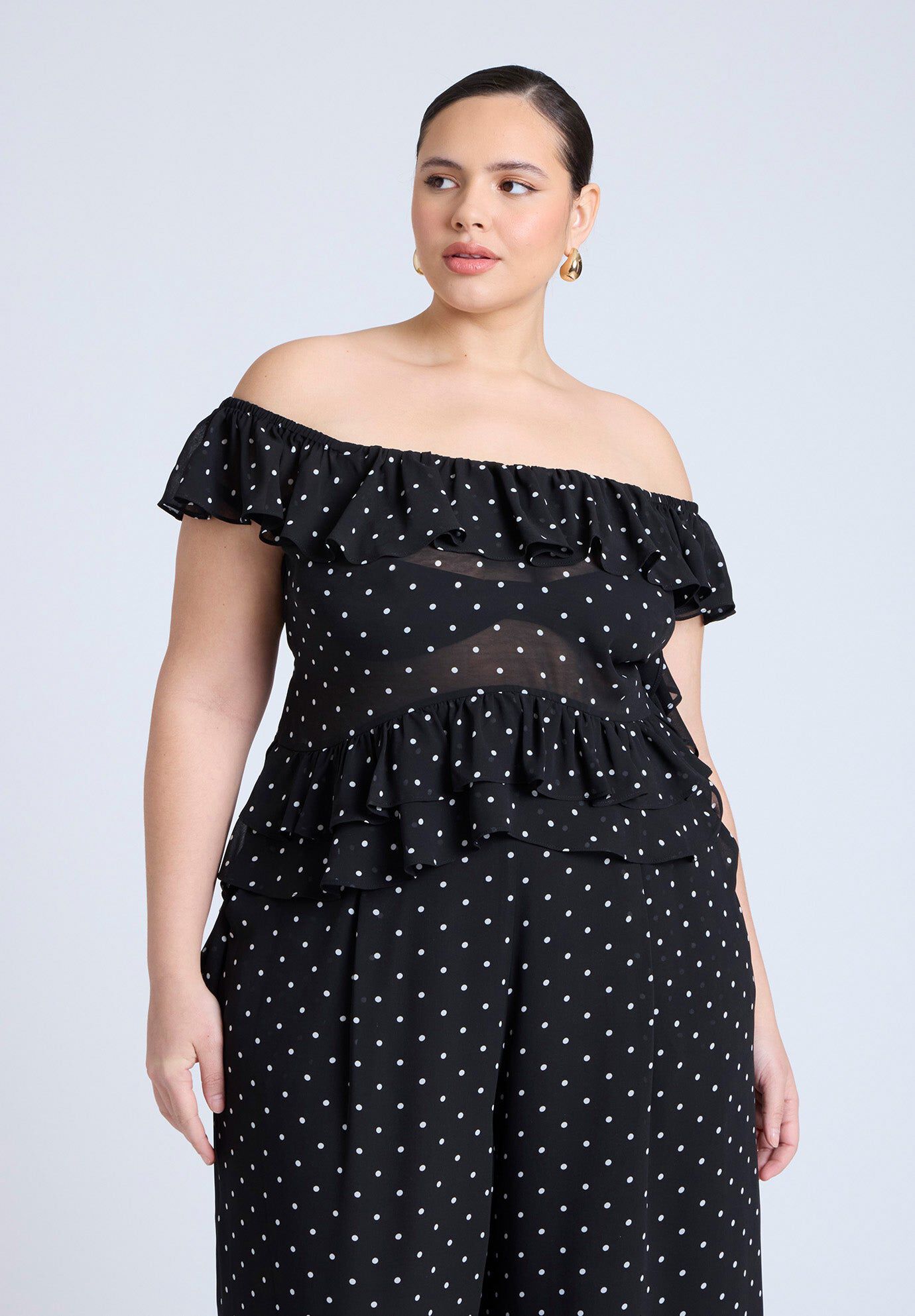 Wide Leg Polka Dot Pant | ELOQUII