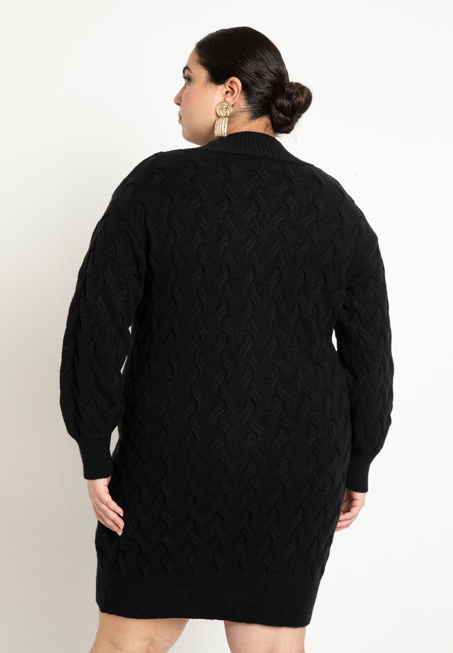 Novelty Stitch Cardigan Sweater Dress, , alternate image number null