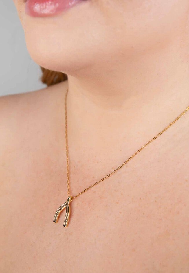 Nellie Wishbone Necklace, , on-hover image number null