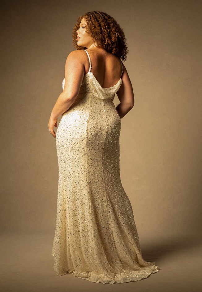 Bridal by ELOQUII Draped Sequin Gown, , alternate image number null