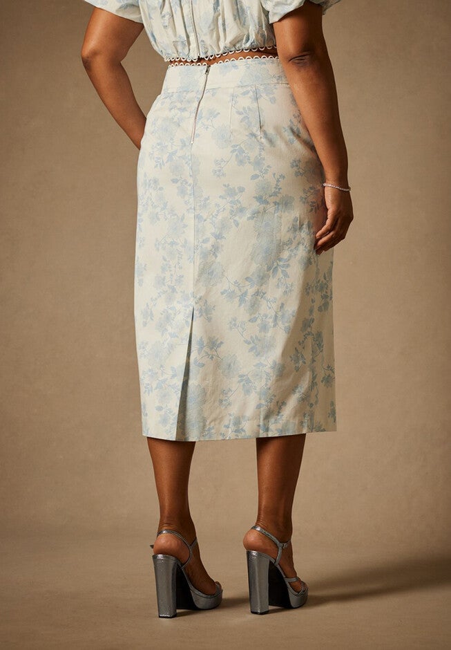 Bridal by ELOQUII Printed Pencil Skirt, , alternate image number null