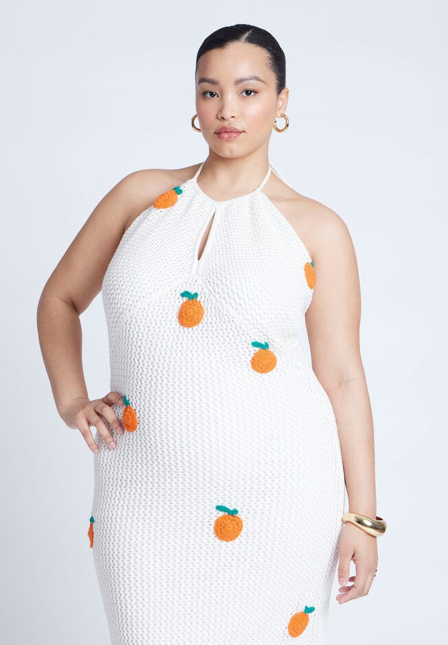 Conversational Crochet Dress, JET STREAM, alternate image number null