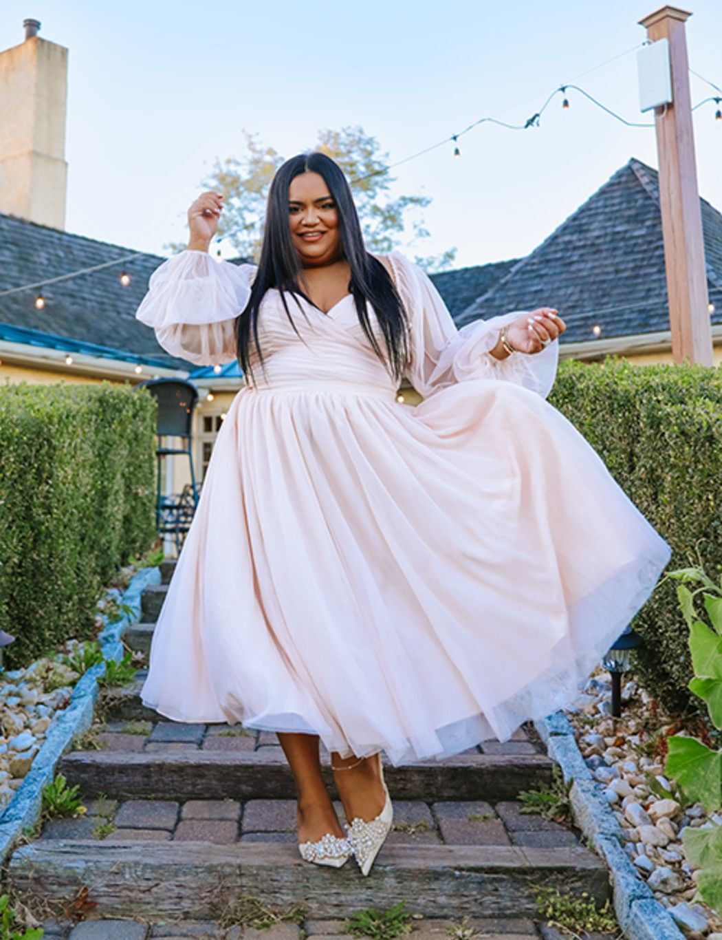 Tiered sale sleeve dress