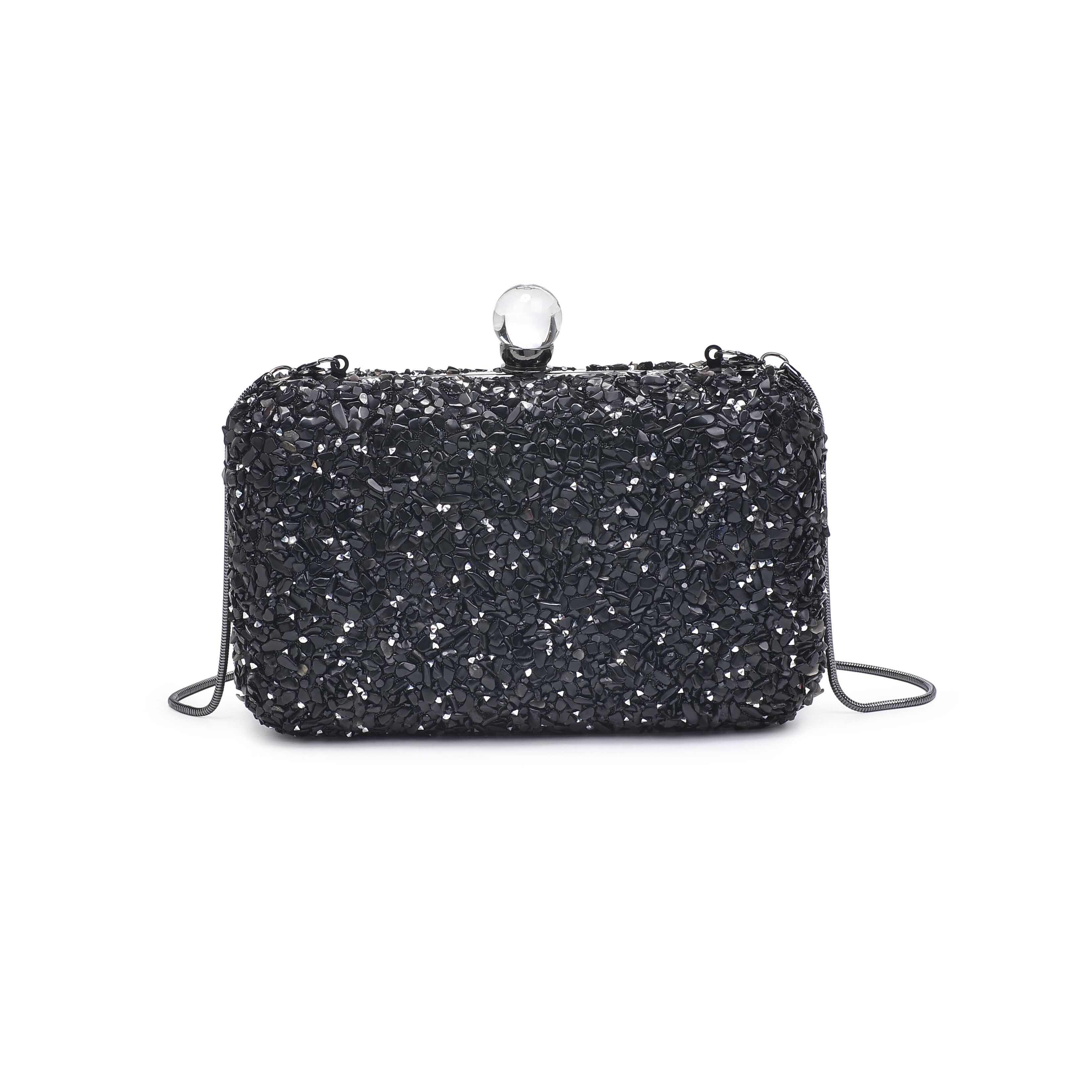 Beaded Minaudiere, BLACK, hi-res image number 0