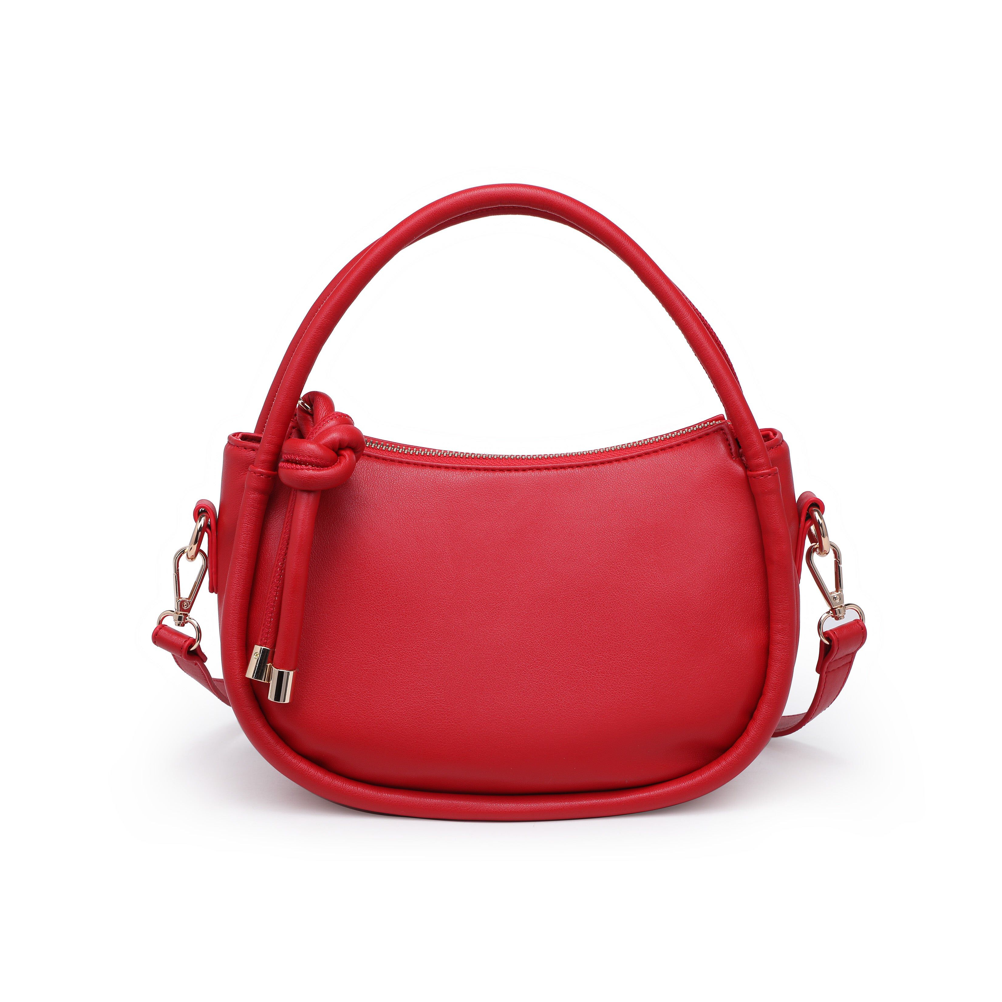 Rounded Bag With Knot Detail, RED, hi-res image number 0