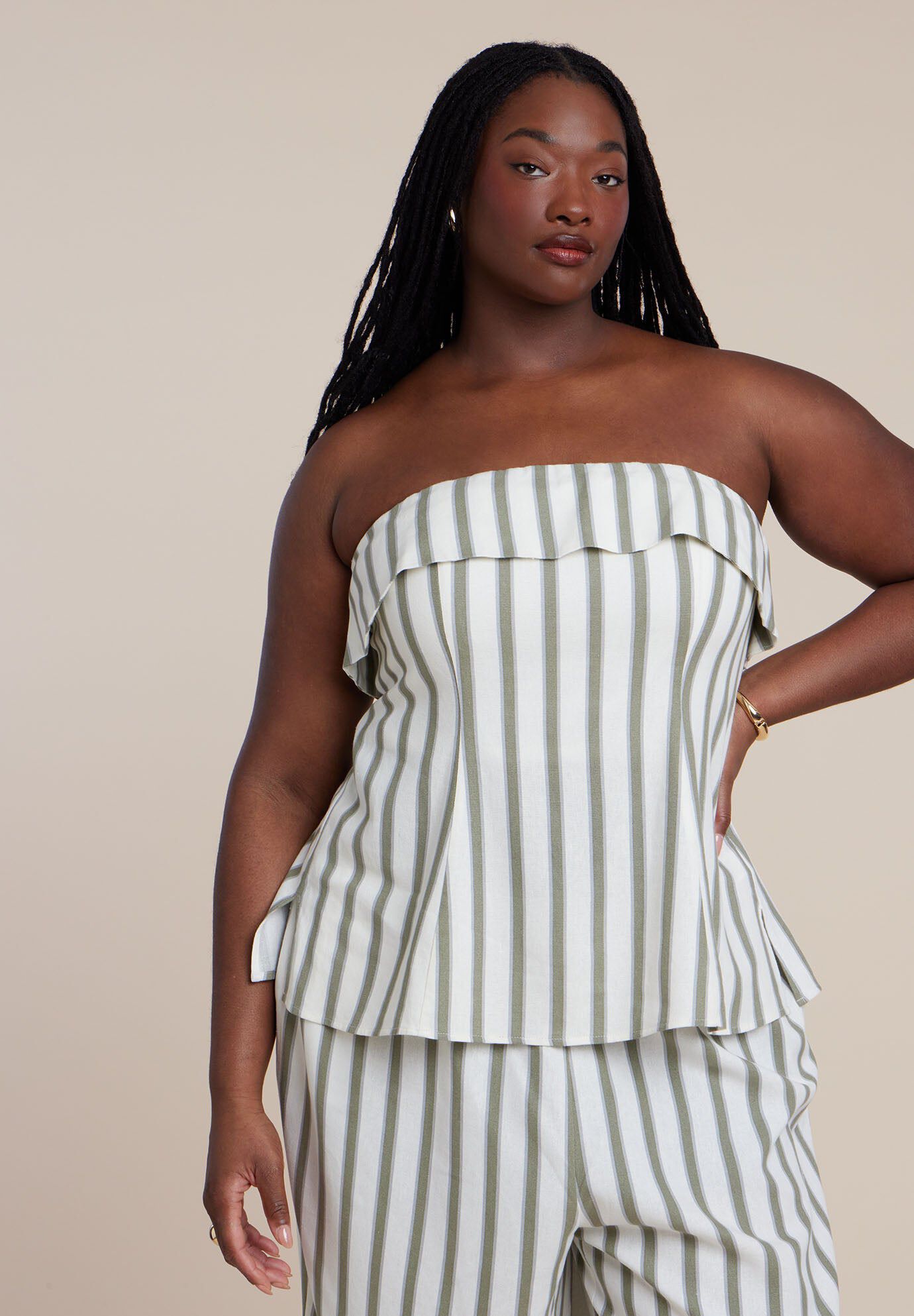 Twist-Tie Poplin Top | ELOQUII