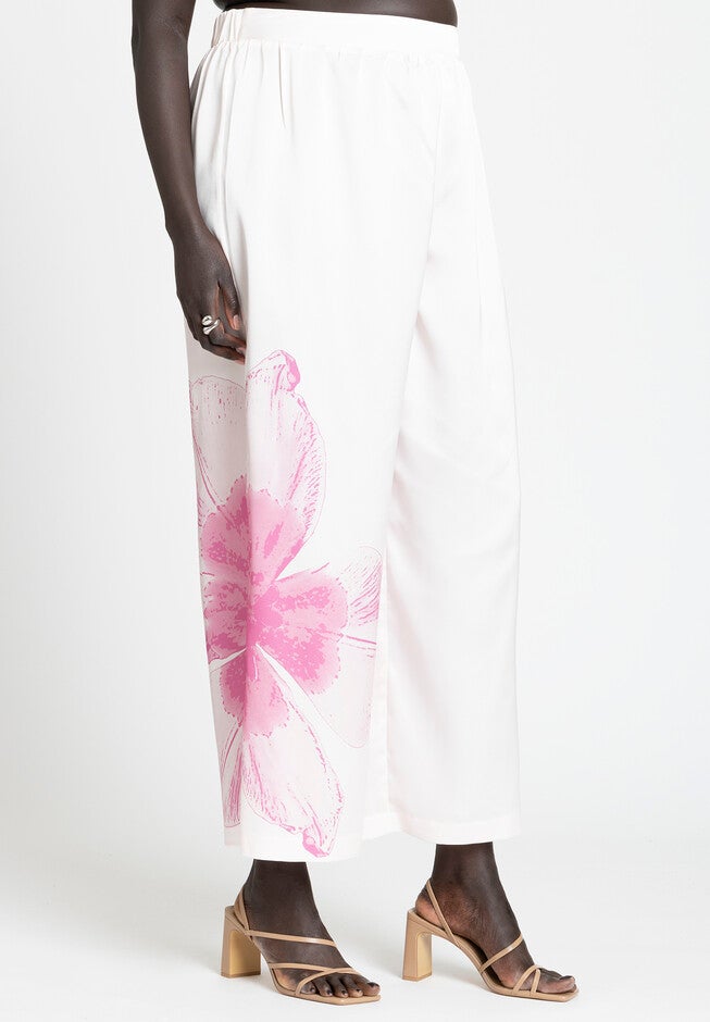 Pull On Printed Wide Leg Pant, FLORAL PHOTO, on-hover image number null