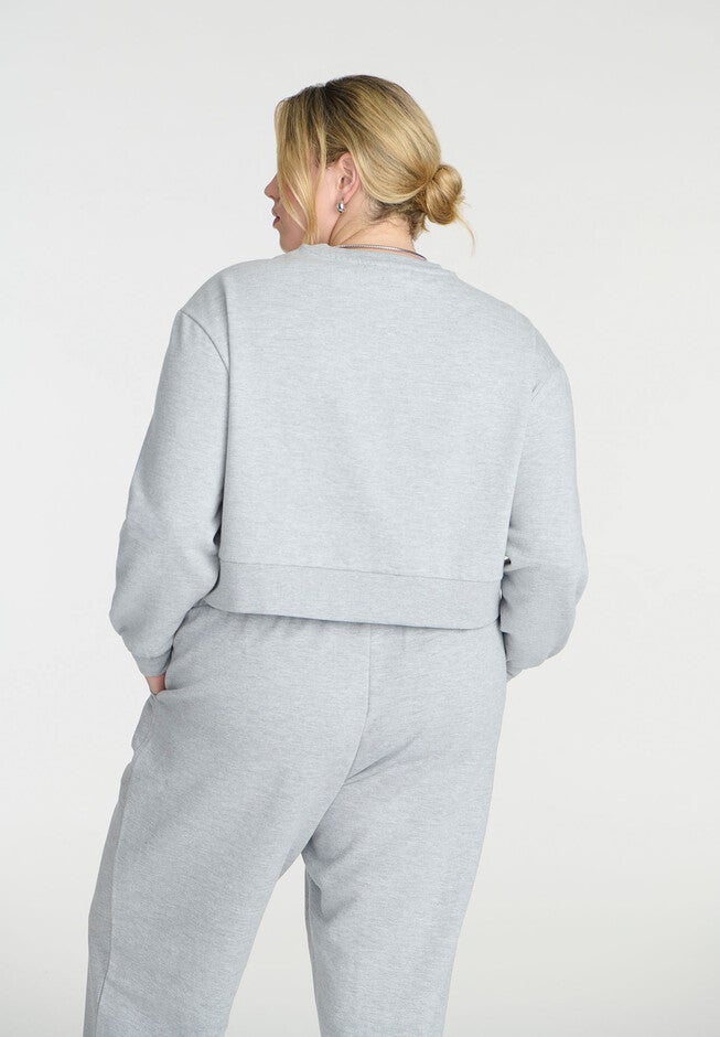 Knit Crew Neck Sweatshirt, HEATHER GREY, on-hover image number null