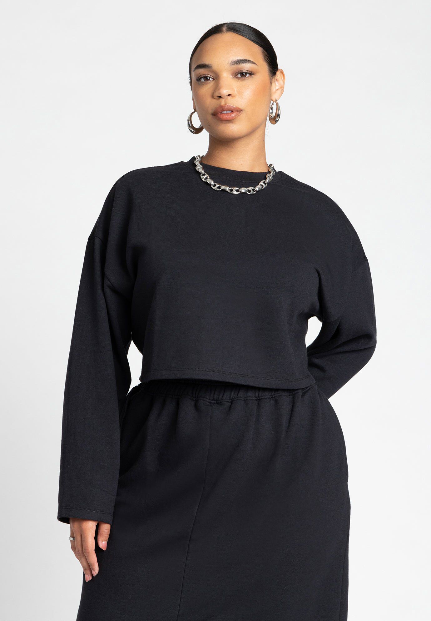 Oversized Cropped Sweatshirt