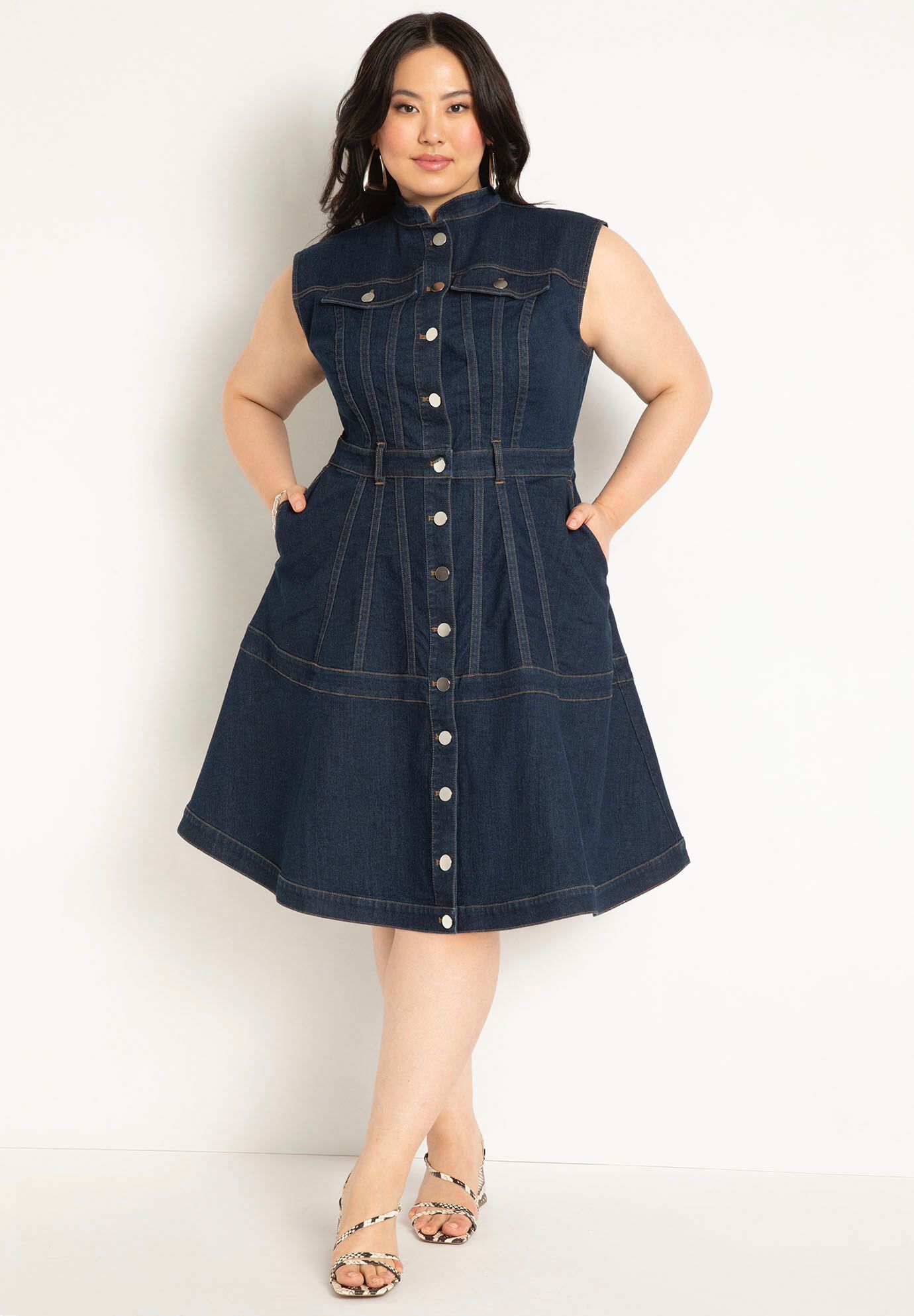 Denim pinafore size 18 top