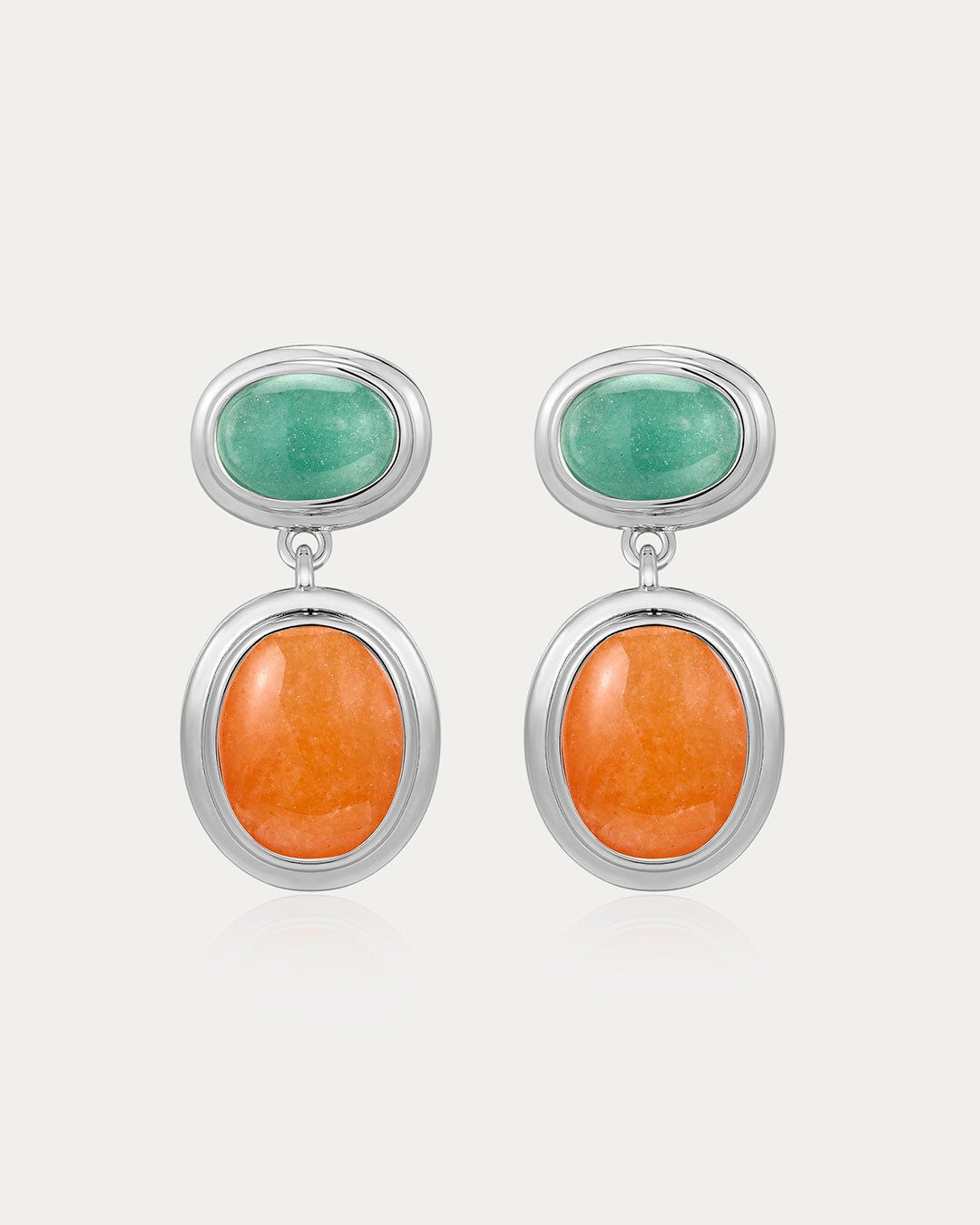 The Sunset Double Stone Studs, SILVER, hi-res image number 0
