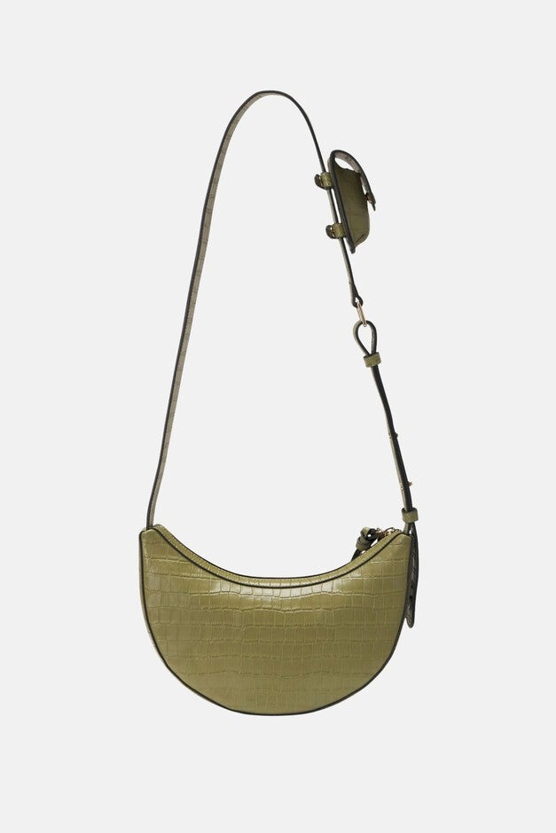 Rookie Croco Crossbody Medium, LEAF OLIVE, alternate image number 2