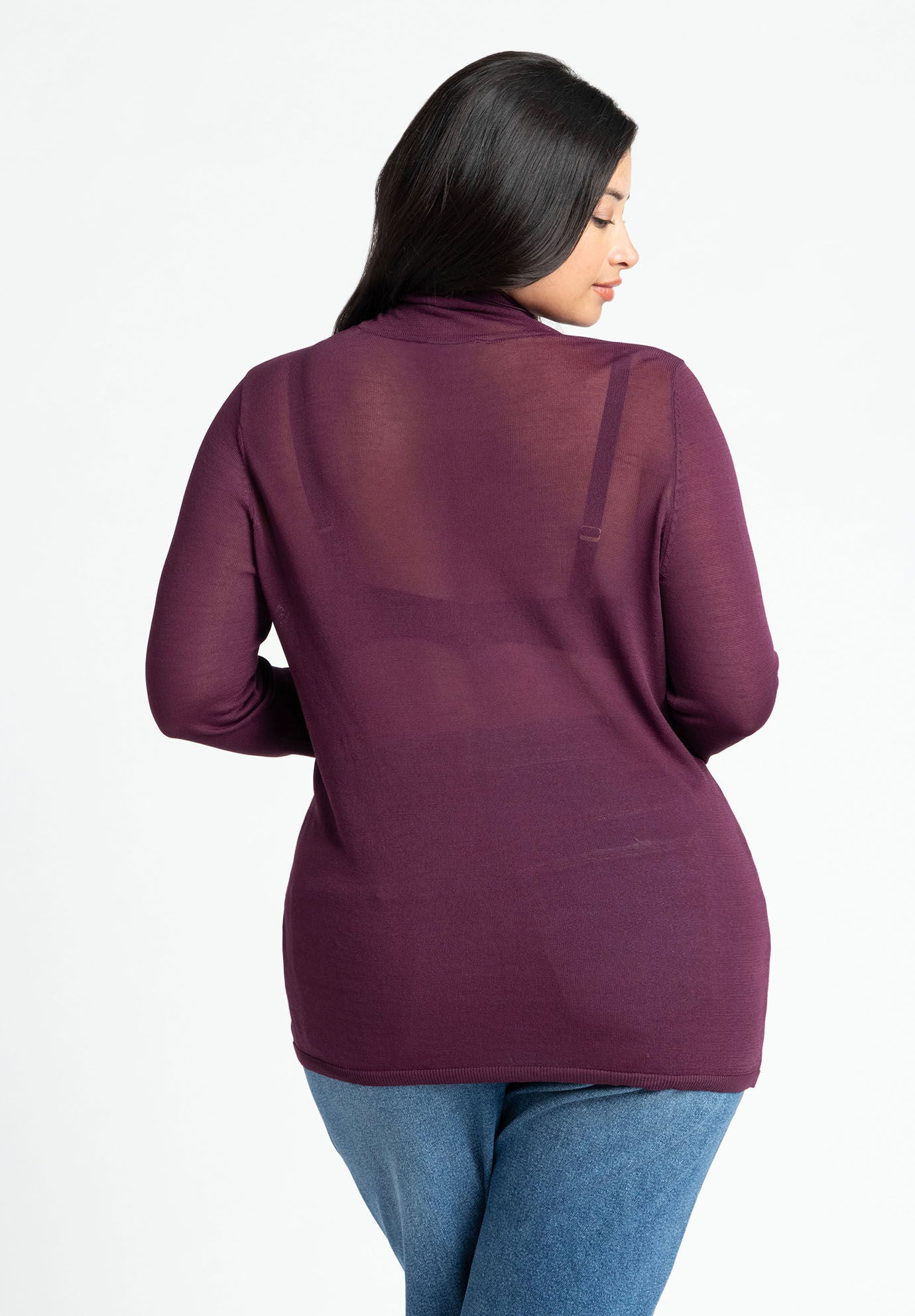 Sheer Lightweight Turtleneck Sweater Eloquii