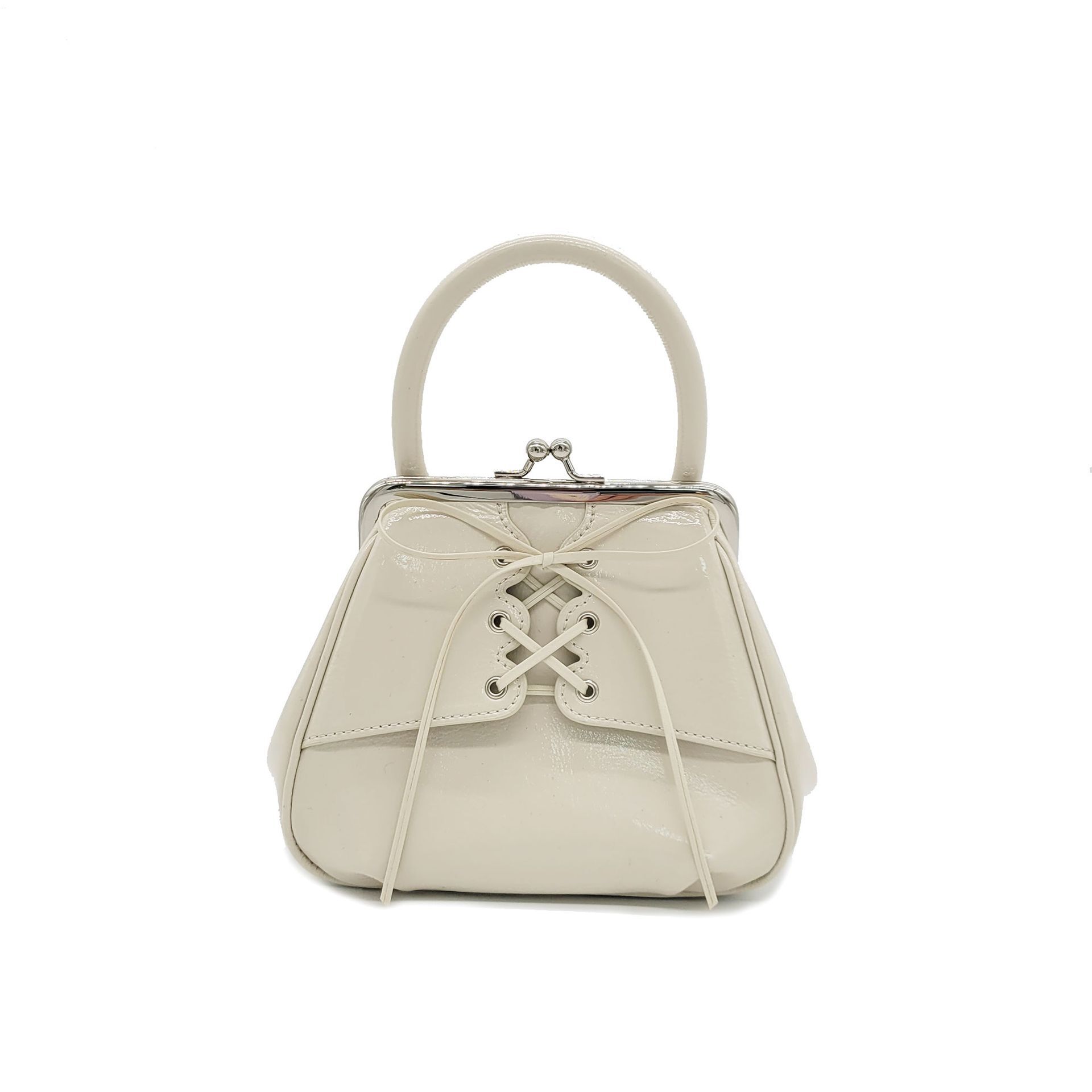 Lace Up Tote Mini Bag, IVORY, hi-res image number 0