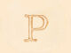 Madeline Gold Initial Pendant, P, alternate image number 1
