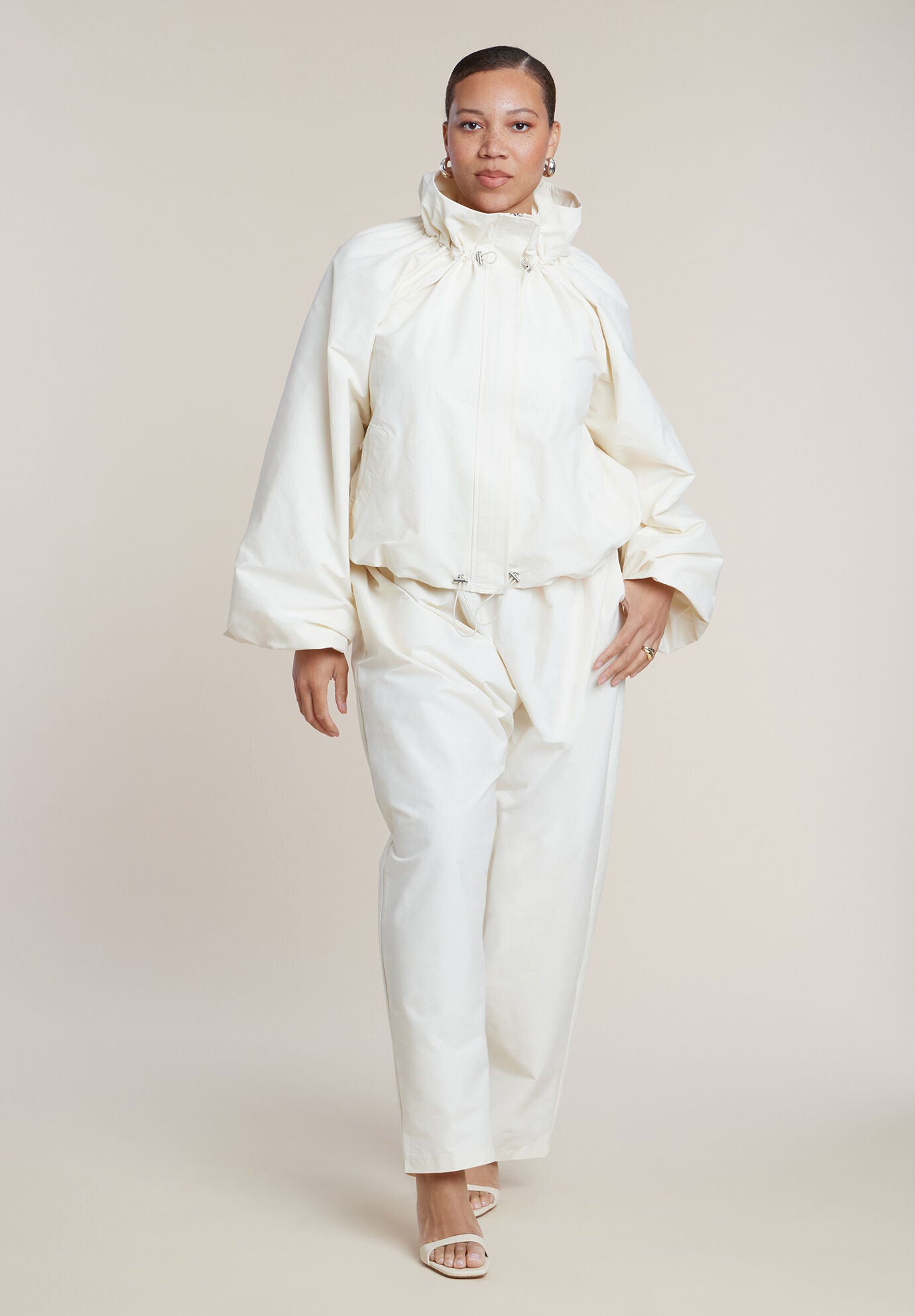 Cotton-Blend Straight Leg Pant