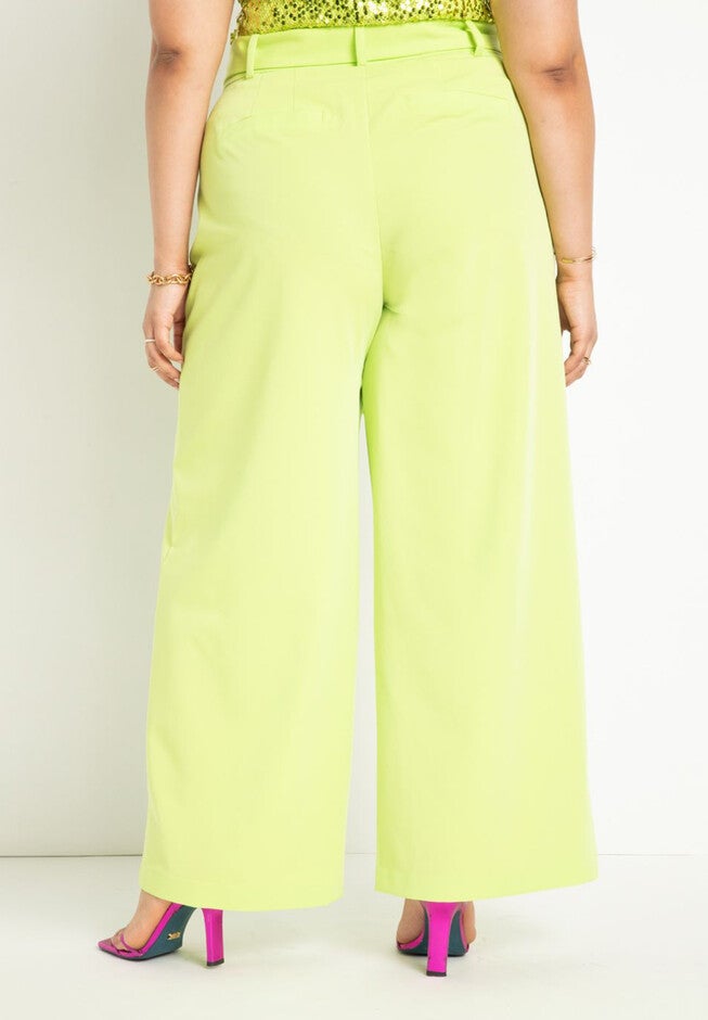 Pleated Tie Waist Wide Leg Trouser, , alternate image number null