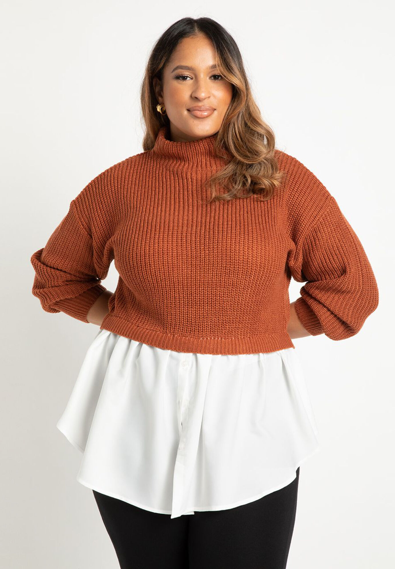 Women Twofer Skirted Sweater By ( Size 14/16 )