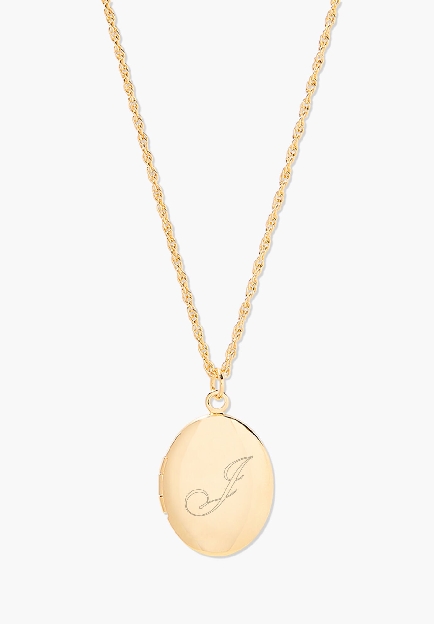 Isla Initial Oval Locket, J, hi-res image number 0