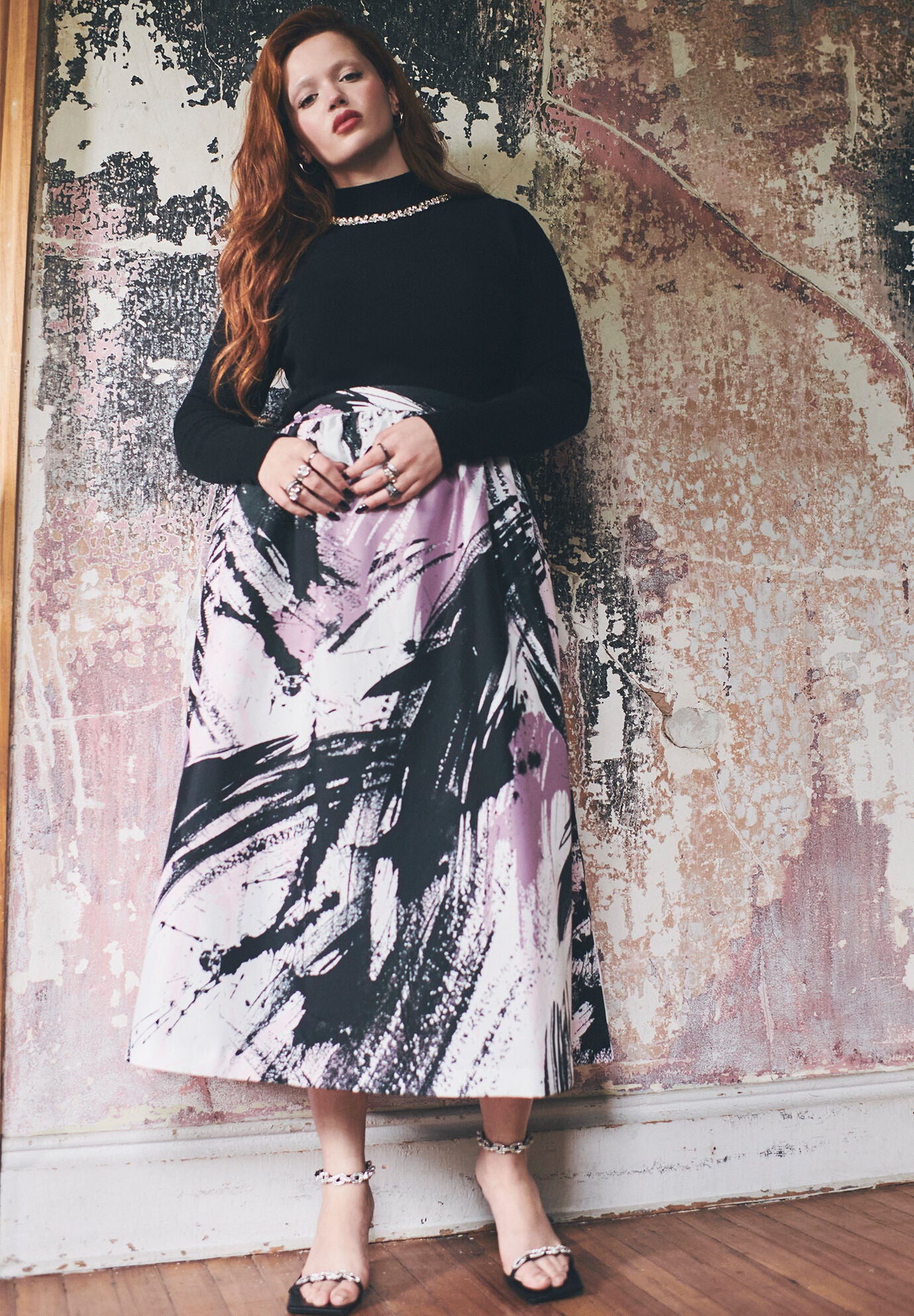 Circle plus size midi skirt hot sale