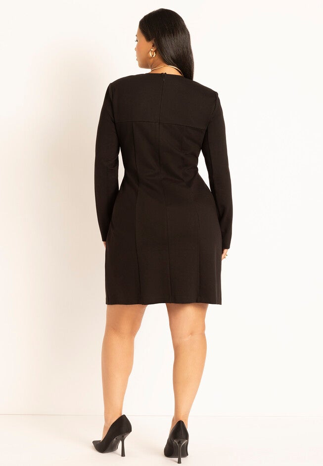 Strong Shoulder Mini Dress, , alternate image number null