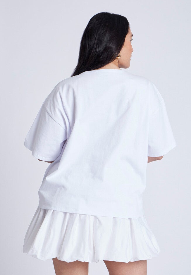 Embroidered Starfish Tee, OPTIC WHITE, alternate image number null