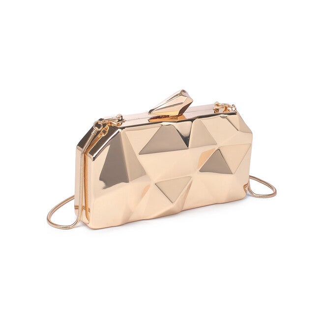 Shiloh Geometric Shaped Evening Bag, GOLD, on-hover image number 1