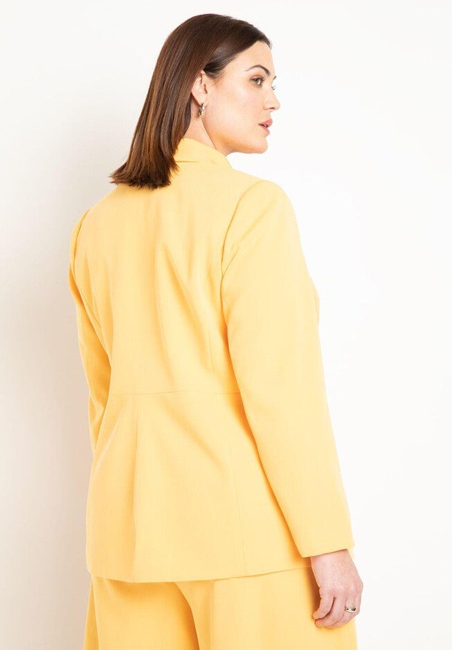 Tie Waist Blazer with Shawl Lapel, , on-hover image number null