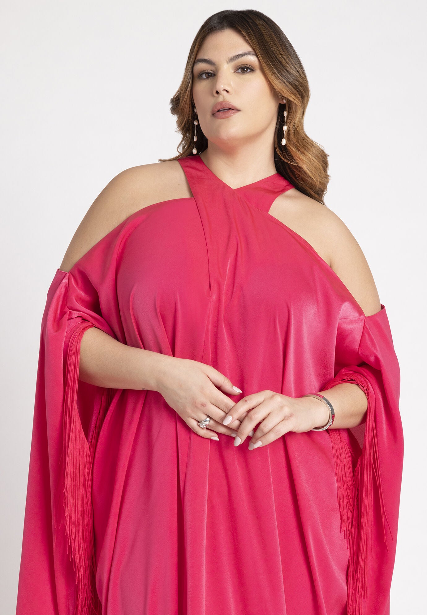Fringe Formal Caftan Dress