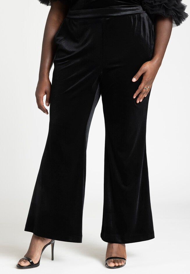 Flare Leg Tuxedo Trouser, BLACK, hi-res image number null