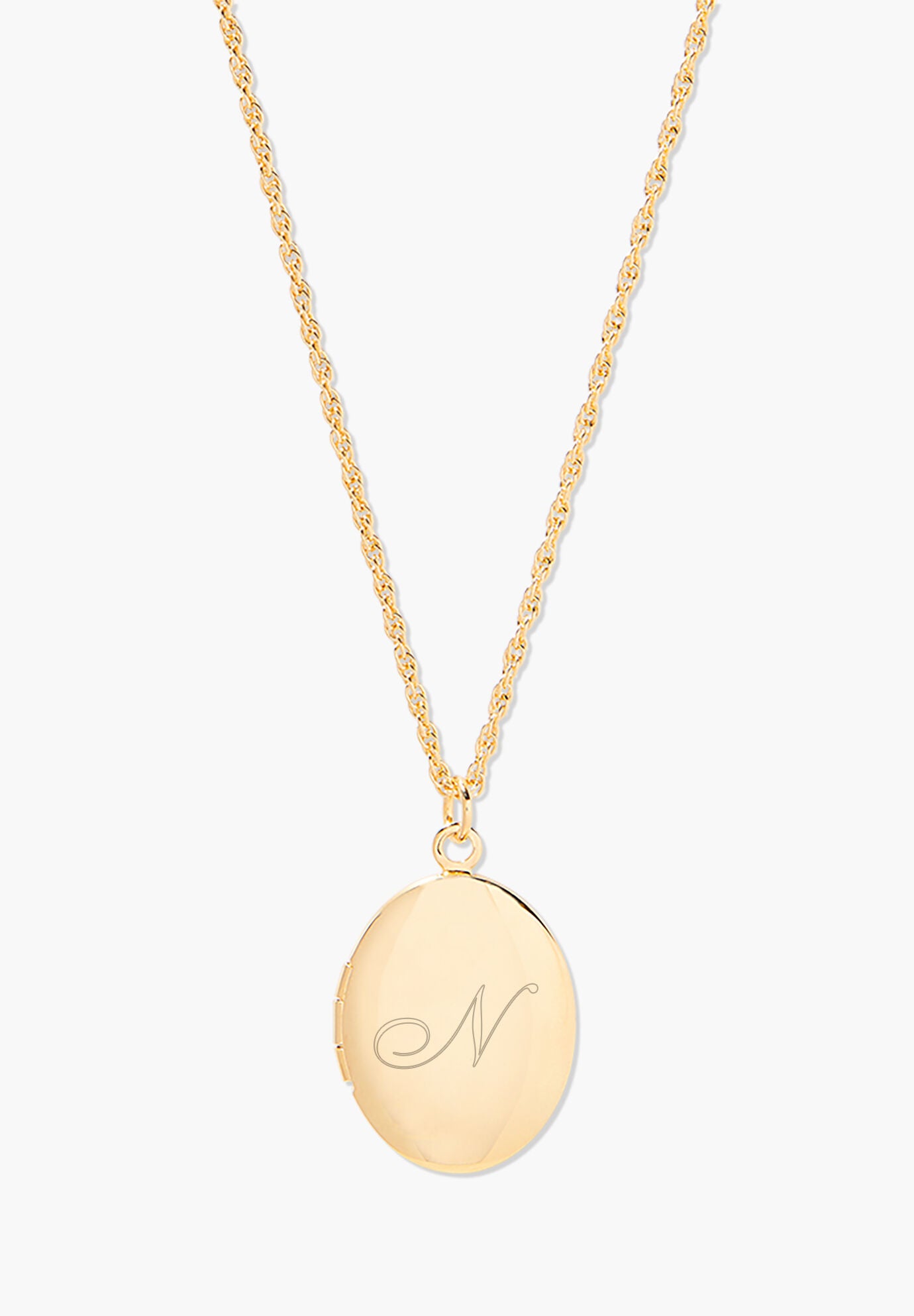 Isla Initial Oval Locket, N, hi-res image number 0