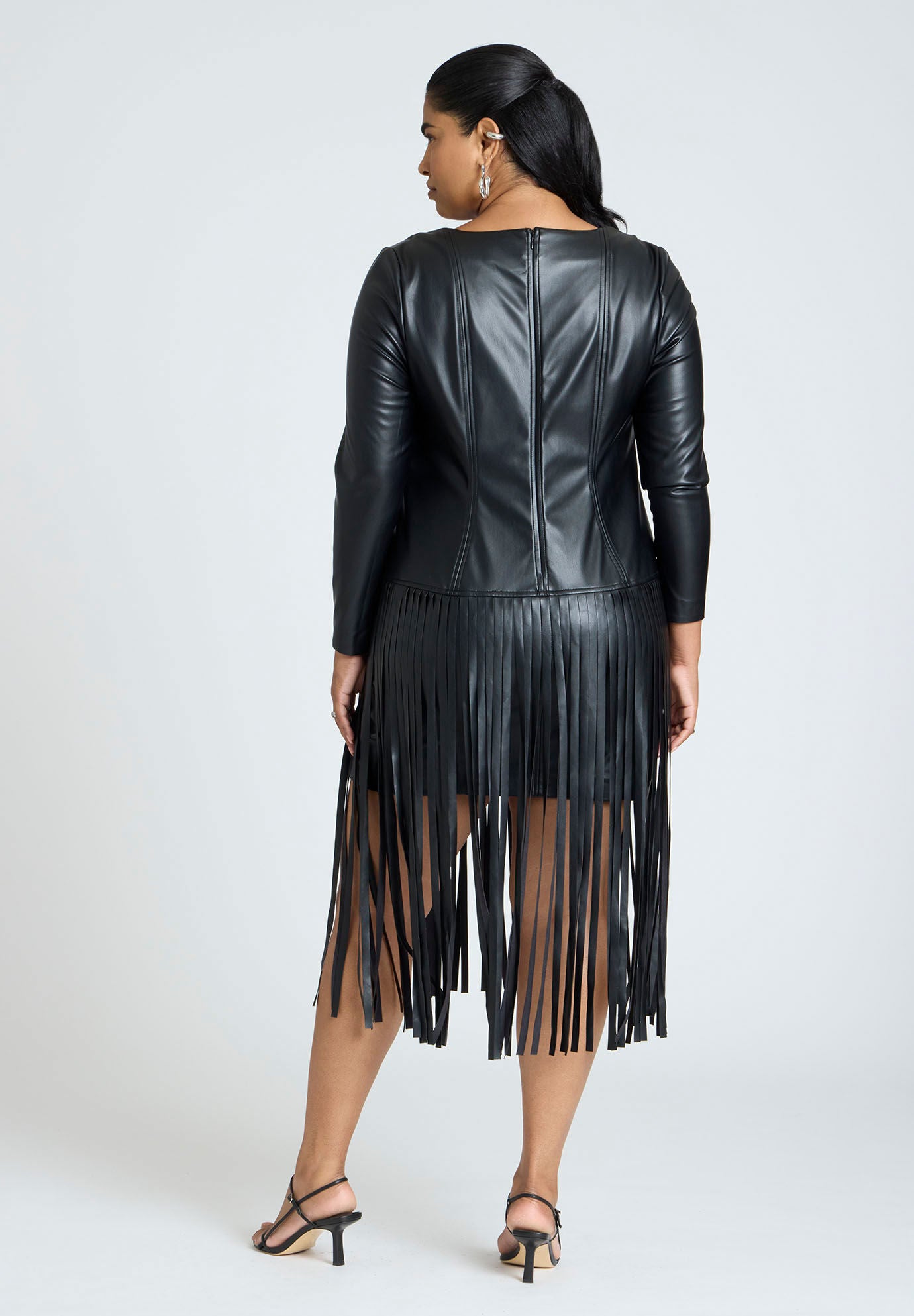 Eloquii faux leather dress top