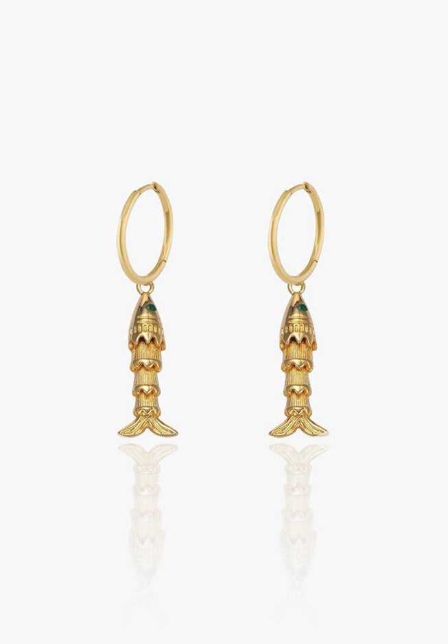 Flipper Earrings, GOLD, hi-res image number null