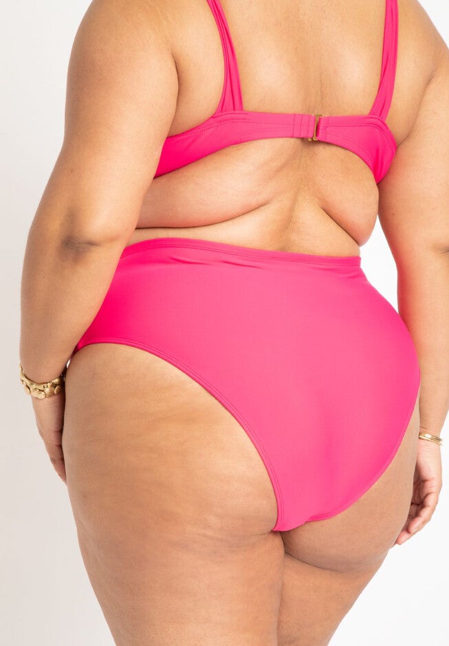 Gabi Fresh Swim x ELOQUII Super High Waisted Bikini Bottom with Overlay Front, , alternate image number null