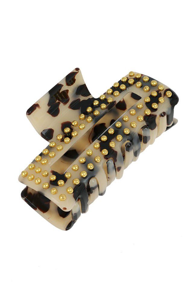 Aveline Claw Clip, IVORY TOKYO GOLD, hi-res image number 0