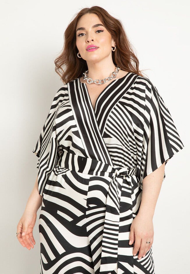 Combo Scarf Print Jumpsuit, , alternate image number null