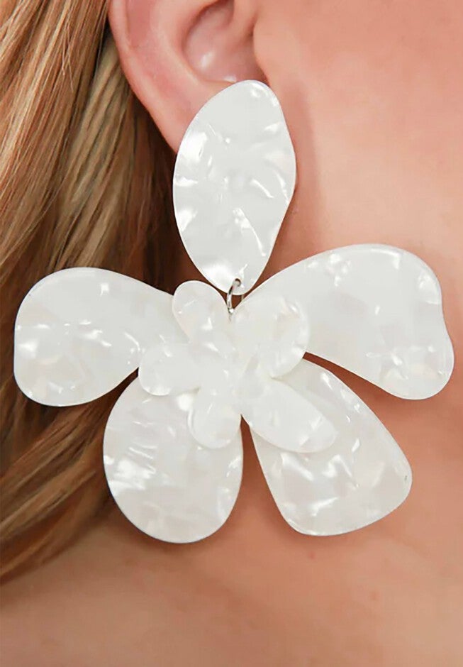 Magnolia Acrylic Earrings, , on-hover image number 1