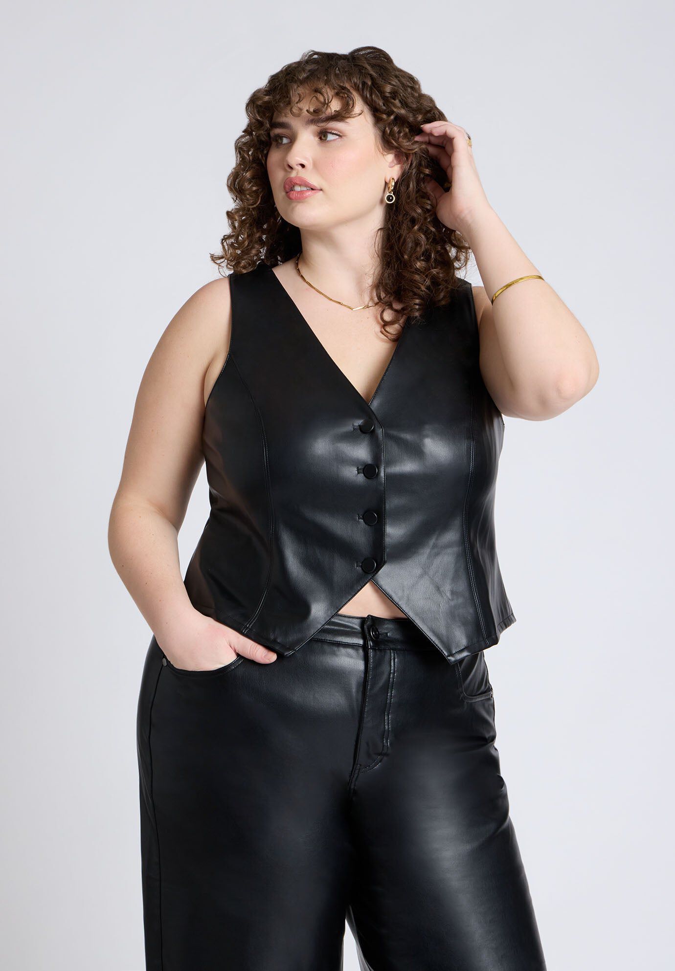 【希少サイズ】美品 CALEE leather vest XLsize Zara limited Edition VINTAGE EFFECT LEATHER VEST Size Large