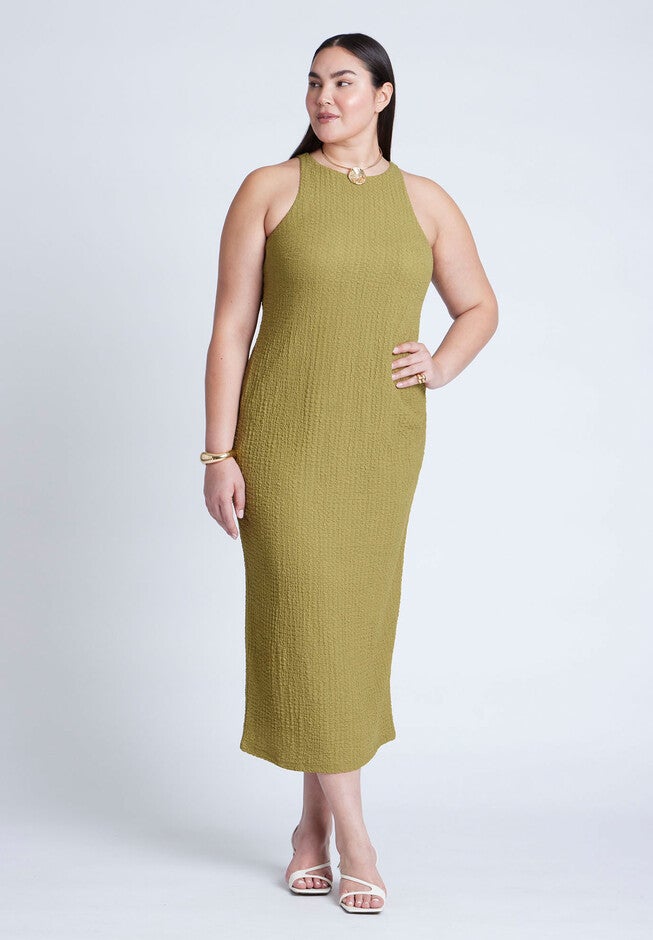 Texture Knit Dress, GREEN, hi-res image number null