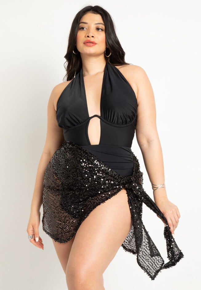 Novelty Mini Length Coverup Sarong Skirt, , on-hover image number null