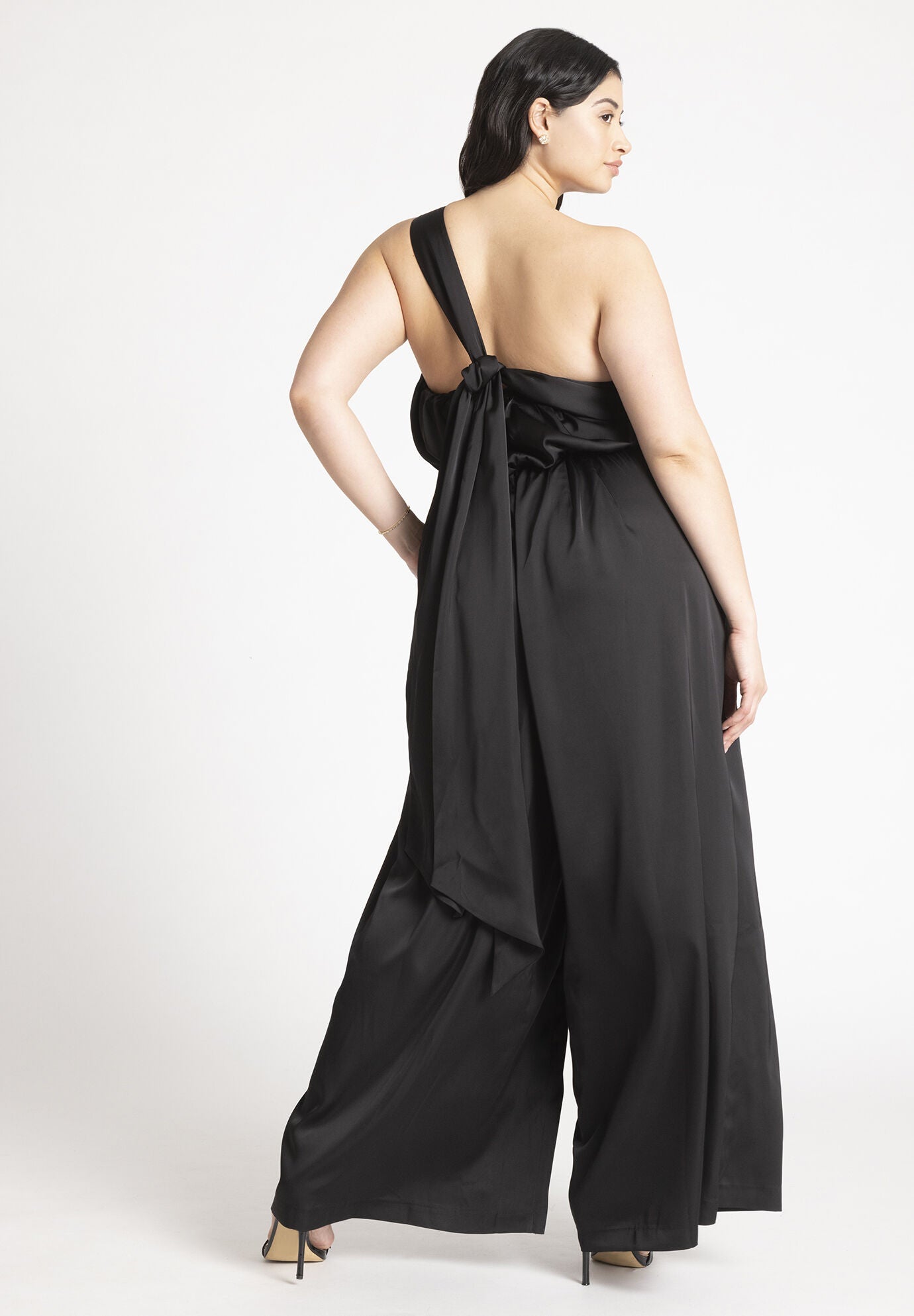 Eclisse Front Tie Jumpsuit - Black