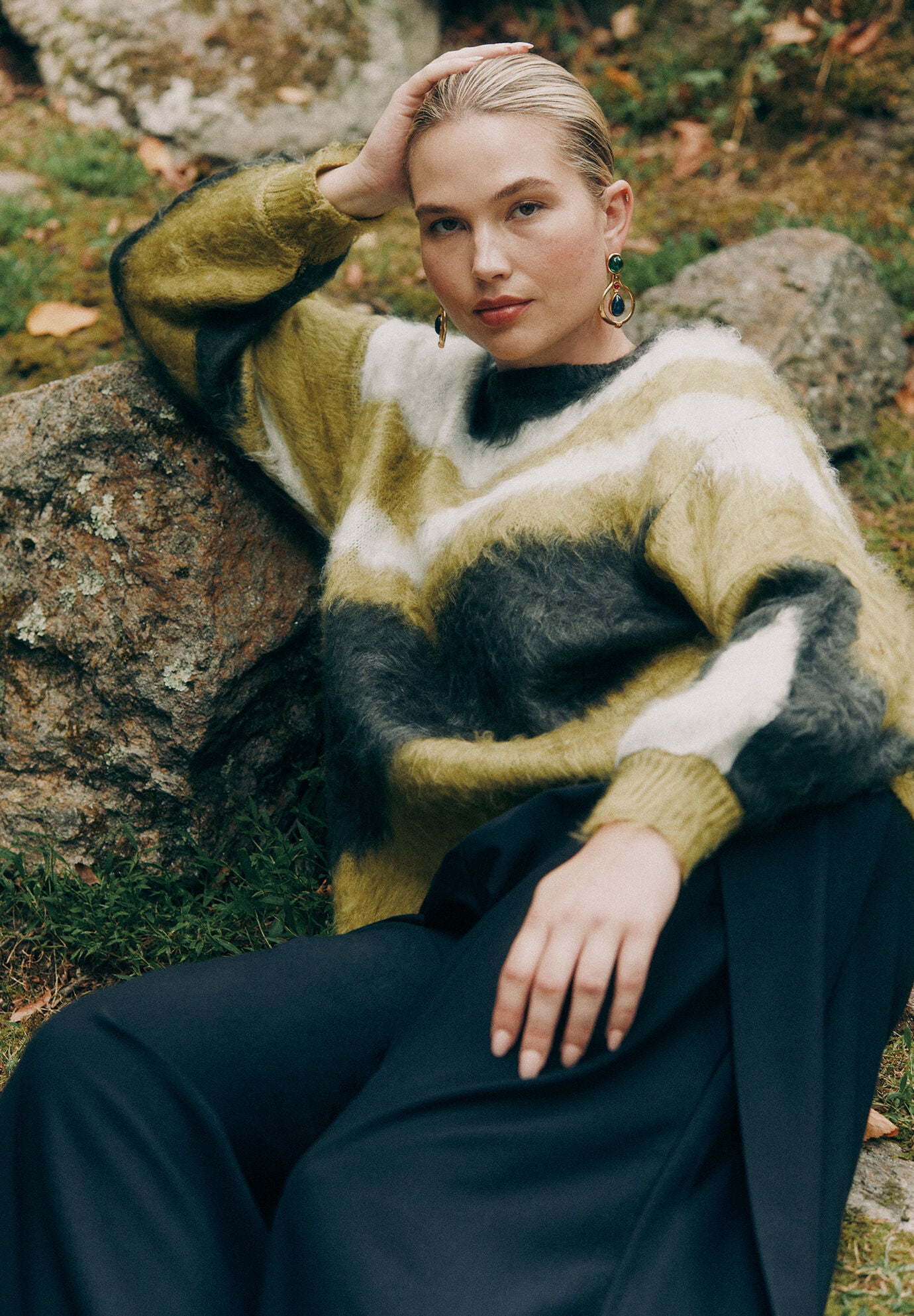 Fuzzy plus size sweaters sale