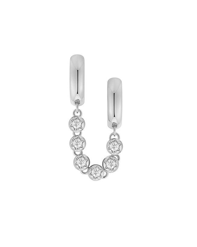 The Rose Bud Double Hoops- Silver, SILVER, hi-res image number null