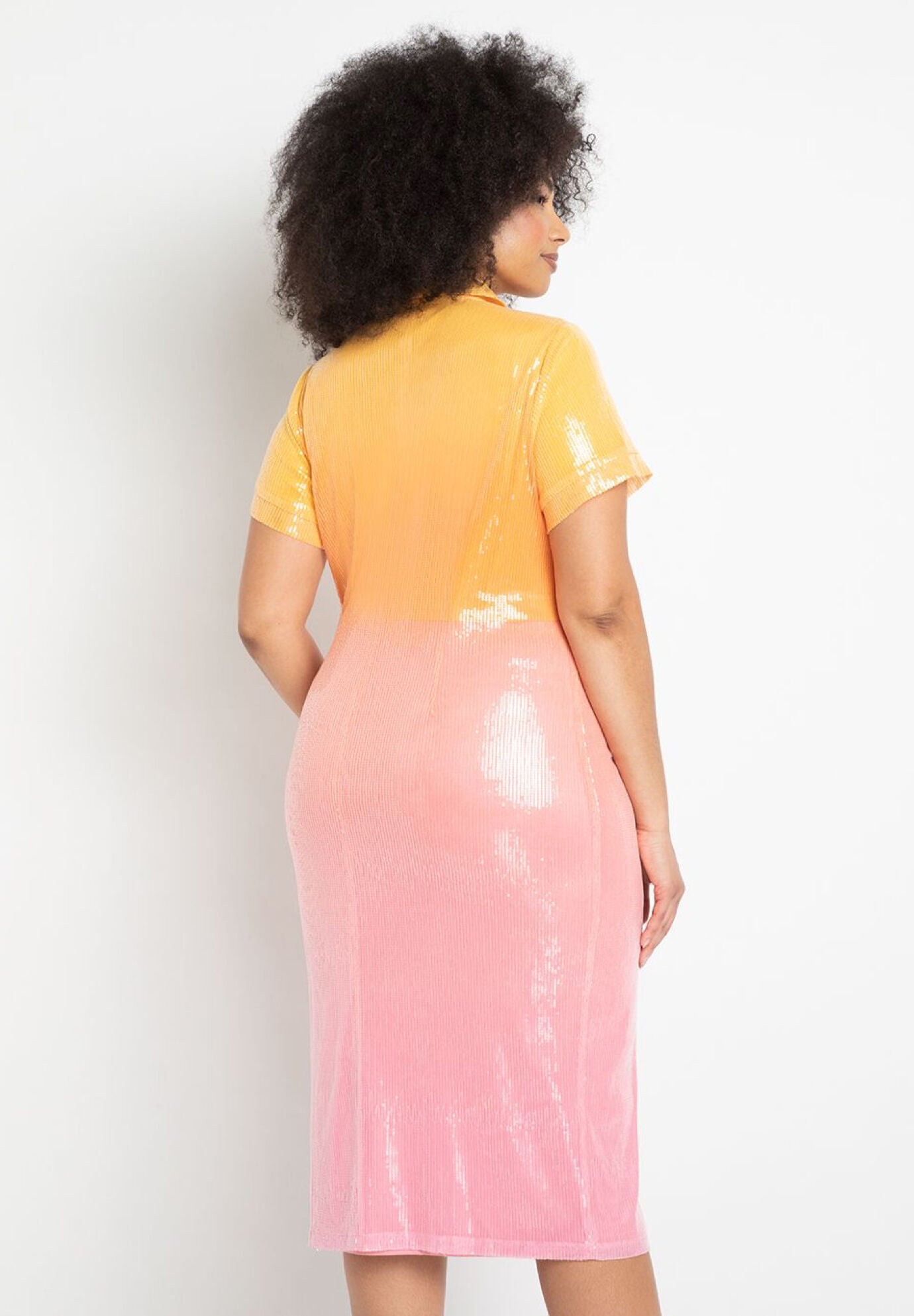 Ombre sequin slip outlet midi skirt