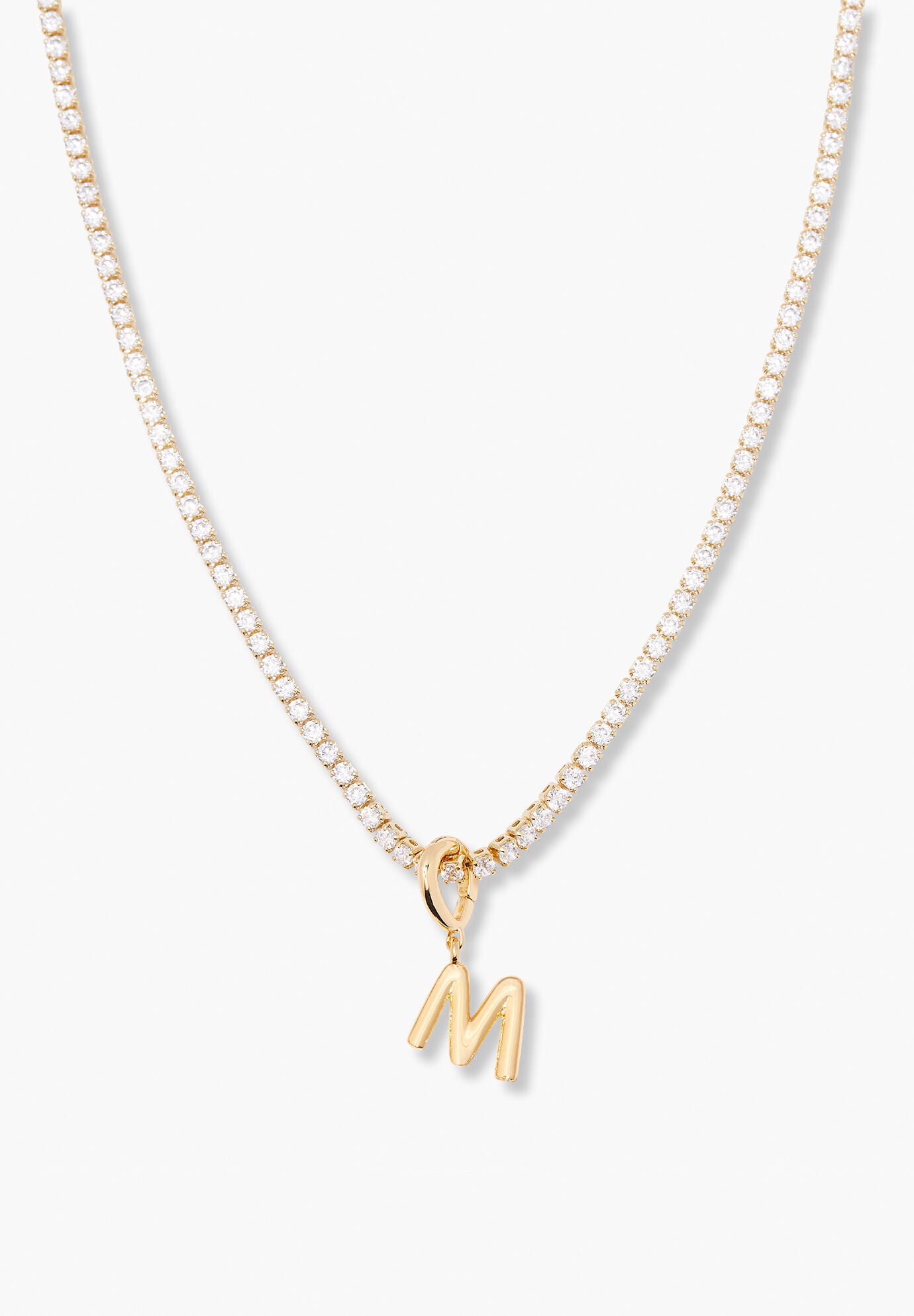 Isabella Mini Tennis Initial Necklace