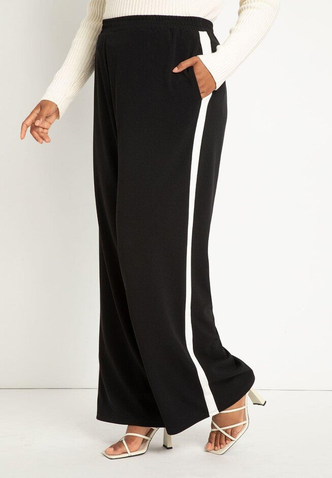 Wide Leg Pant With Side Stripe, , on-hover image number null