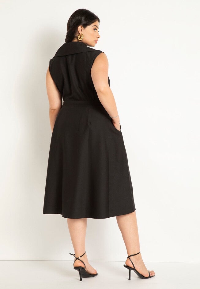 Asymmetrical Trench Dress, , alternate image number null