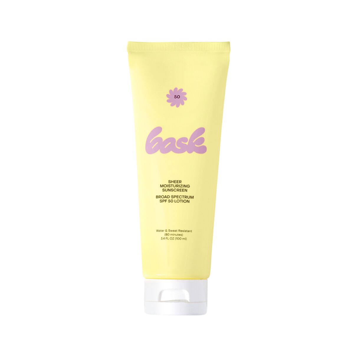 Bask SPF 50 Sheer Moisturizing Sunscreen Lotion, YELLOW, hi-res image number 0