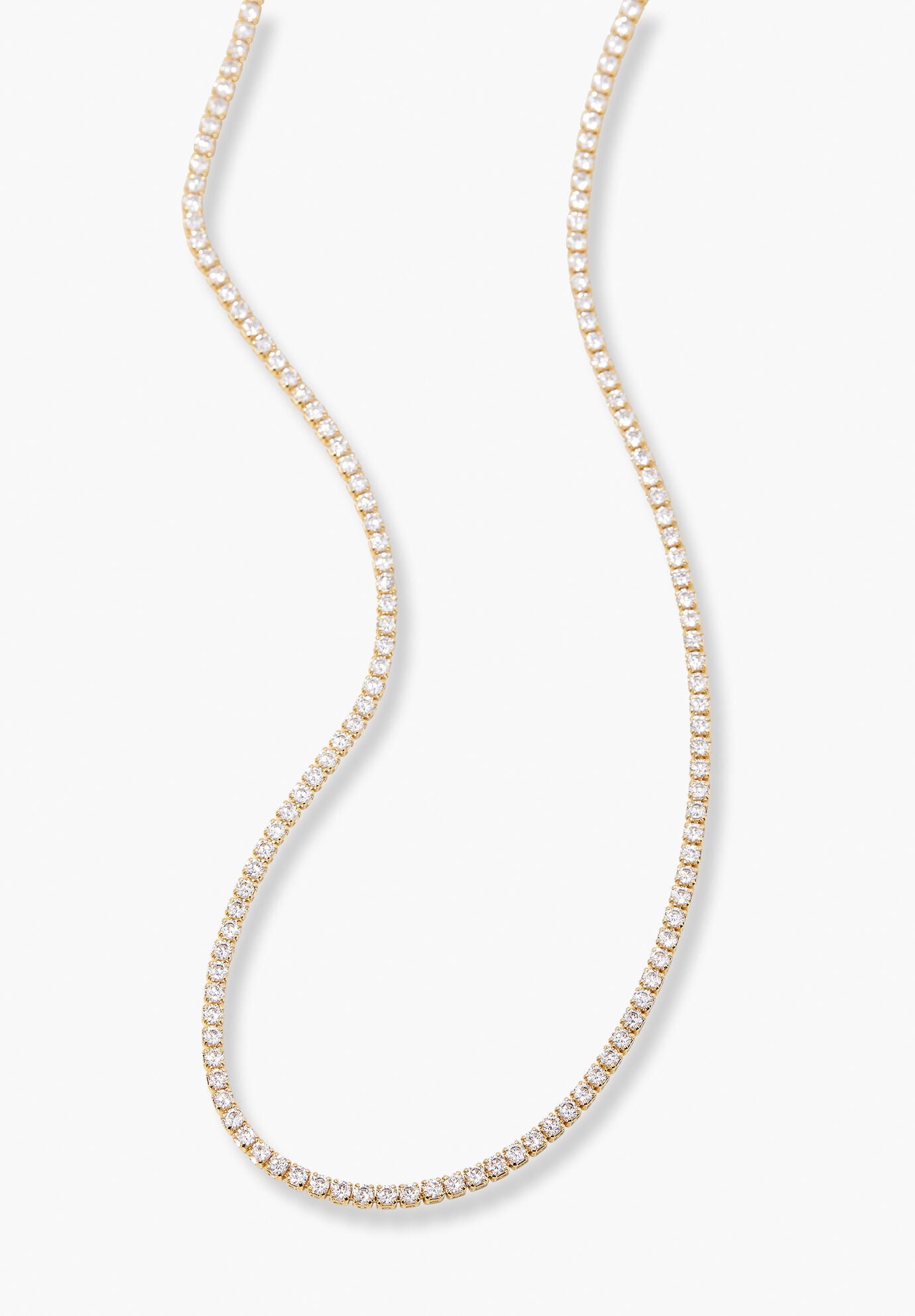 Isabella Mini Tennis Necklace, GOLD, on-hover image number 1