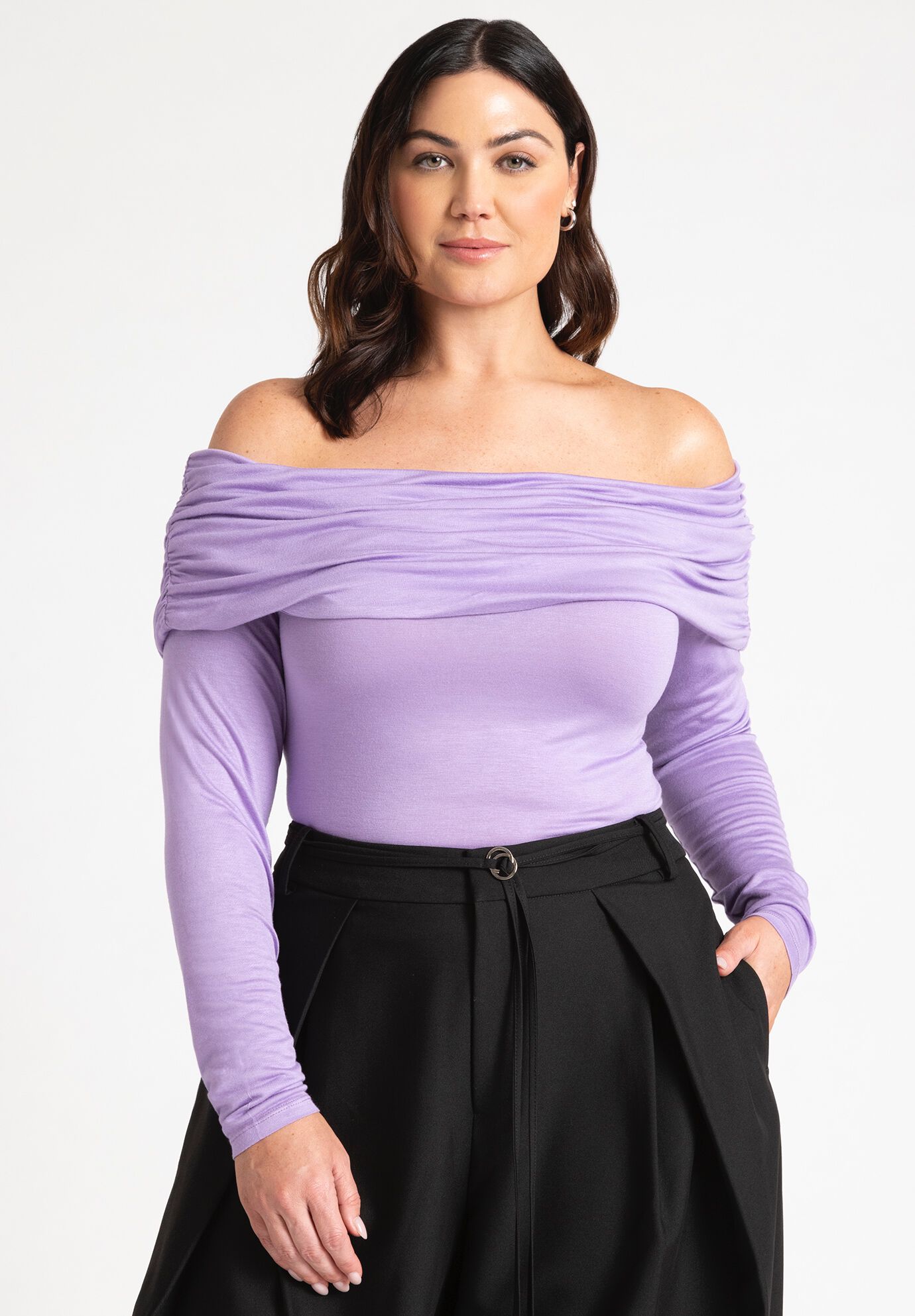 Lilac off best sale shoulder top